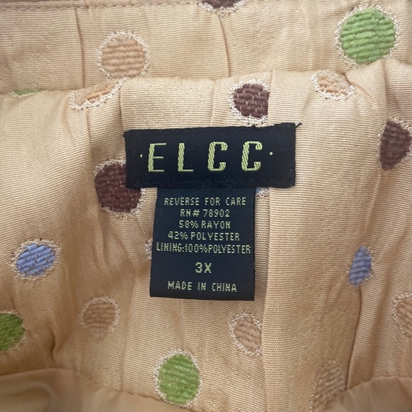 Boho elegant polka dot design artsy button front blazer jacket - Picture 3 of 14